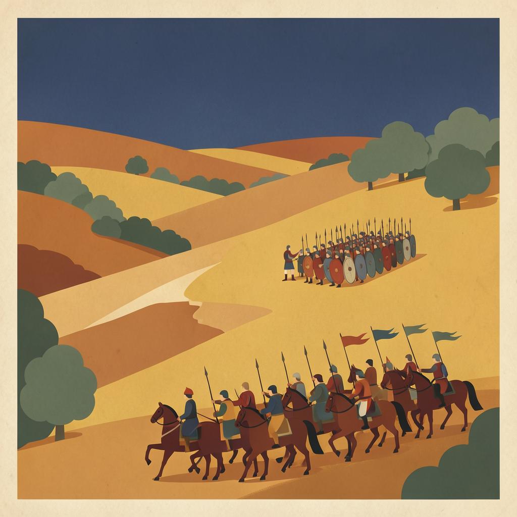 Artistic illustration of Battle of Hastings
