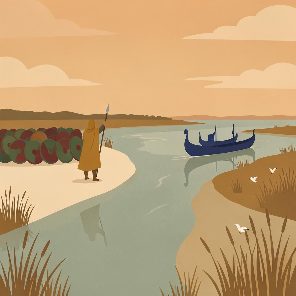 Artistic illustration of Battle of Maldon